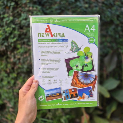 Resma A4 230 Gramos 20 Hojas New Akira Papel FOTO (Brilla)