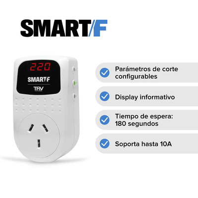 Protector De Tension Inteligente TRV SMART F 1 Toma 220V 10A Grandes Electrodomésticos