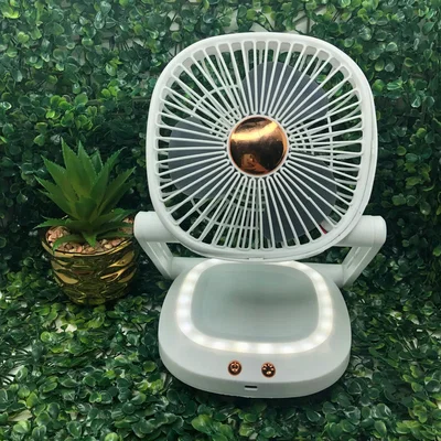 Ventilador Portatil Plegable XHS-03 Bateria Recargable 3 Velocidades Lámpara LED 