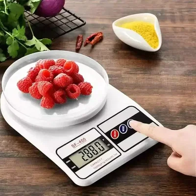 Balanza De Cocina Digital 10 Kg. Max Pant. LCD Funciona con 2 Pilas "AA" (NO Incluidas)