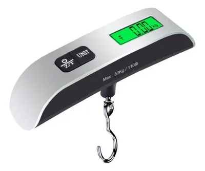 Balanza Digital Portatil De Mano Valija Equipaje 50 Kg. Max Pantalla LCD Incluye Pila