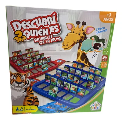 Juego De Mesa DESCUBRÍ QUIÉN ES QUIÉN con Animales 2 Jugadores +4 Años