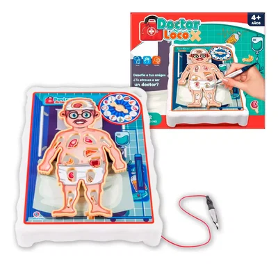 Juego de Mesa DOCTOR LOCO 2 Jugadores +3 Años Desafía a tus Amigos Usa 3 Pilas AA