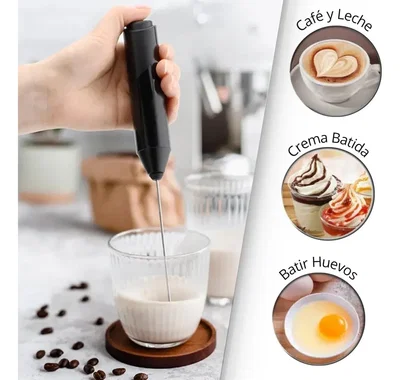 Batidor Electrico Espumador Leche Cafe Tragos A Pilas (Usa 2 Pilas "AA" NO Incluidas)