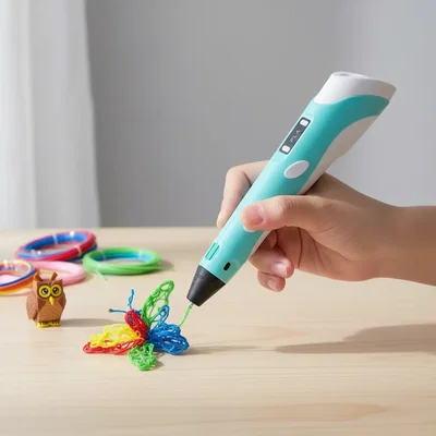 Lápiz 3D con Filamentos y Base Incluidos PEN62-2 USB 5V 2A Usa Filamentos de 1.75 mm