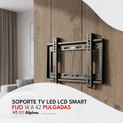 Soporte de Pared FIJO para TV LCD de 14" a 42" 25 KG Max.