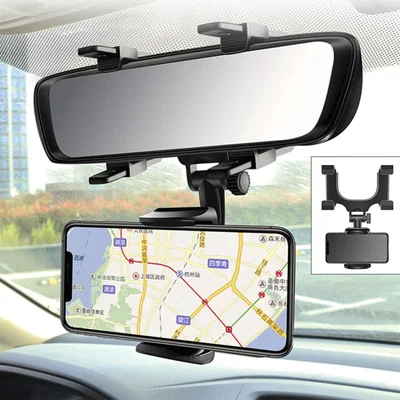 Soporte Holder Universal para Espejo Retrovisor Auto Ideal Celulares Cámaras