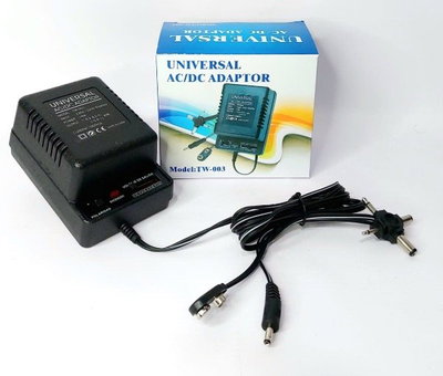 Fuente Transformador Universal AC DC TW-003 Voltaje Regulable 1.5, 3, 4.5, 6, 7.5, 9 y 12v