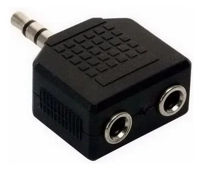 Adaptador Divisor Audio Plug 3.5MM Macho a 2 Plug Hembra