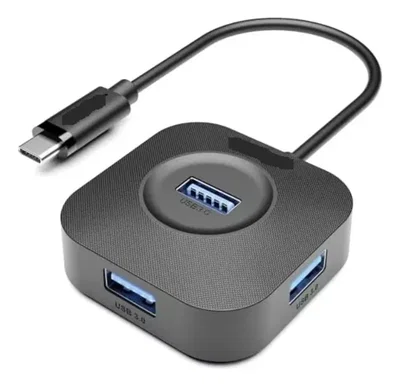 Multiplicador HUB BENFEI Cable TYPO C de 20 CM. 4 Puertos USB 3.0 5 Gbps