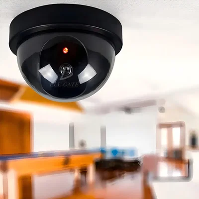 Cámara De Seguridad FALSA Diseño DOMO con Luz LED Intermitente