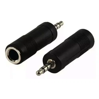 Adaptador de Audio PLUG 3.5 MM (Macho) a PLUG 6.5 MM (Hembra) Estereo