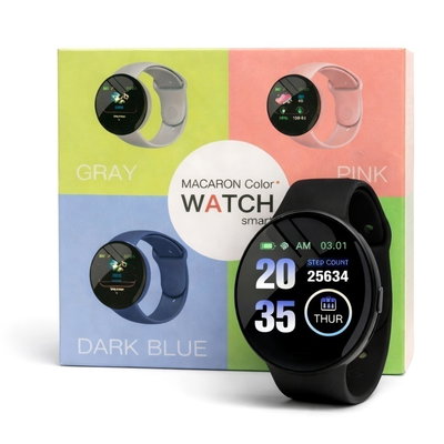 Reloj SmartBand MACARON D18S Redondo Funciones Deportivas Redes Sociales Llamadas