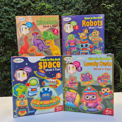 Kit de Molde y Pintura para Crear en Yeso 22x18cm Diseños Surtidos