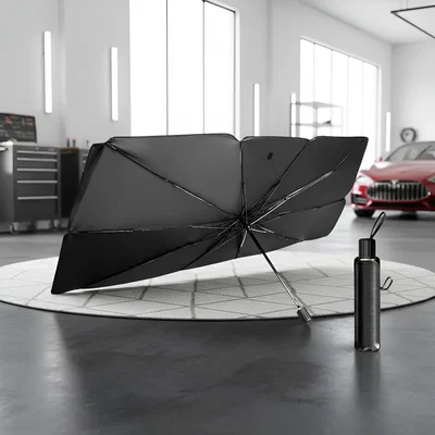 Parasol PARAGUAS para Parabrisas de Auto con FUNDA Proteccion UV Apto Camionetas y 4X4