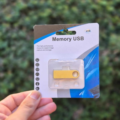 Pendrive Metálico de 8GB USB 2.0 Tamaño Mini Color DORADO