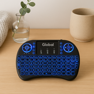 Mini Teclado INALAMBRICO para PC TV Box Smart TV Retro Iluminado Tocuhpad Batería BL-5C
