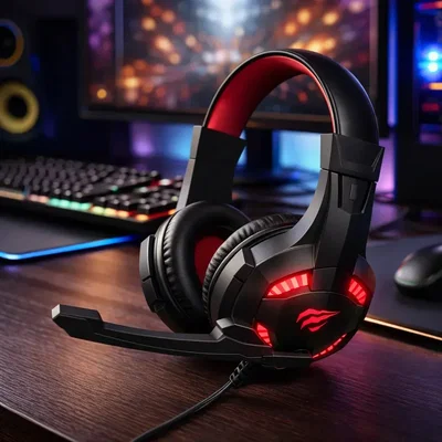 Auricular Gamer HAVIT H2032d con Micrófono Iluminación LED PS4 Xbox S PC Cable 2 Metros