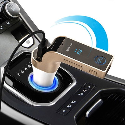 Transmisor FM para Auto CARG7 Bluetooth Micro SD USB Auxiliar En Caja