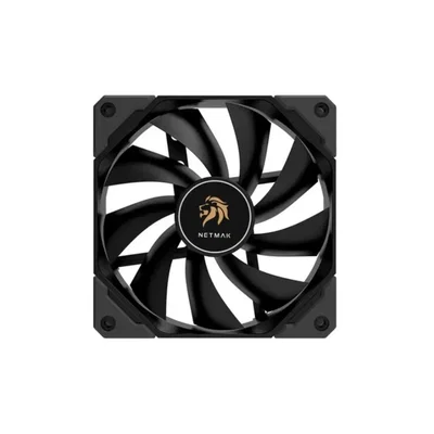 Cooler Ventilador Netmak 12 Cm 120 mm Gabinetes Fuentes NM-12025 Black