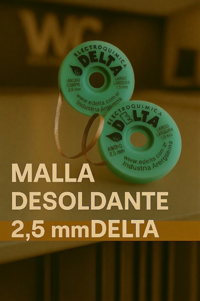 Malla Desoldante DELTA de 2.5 MM 1.5 Metros