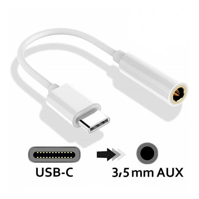Adaptador Cable Audio TYPO C (Macho) a Plug 3.5 MM (Hembra) Entrada de Auricular