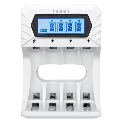 Cargador de Pilas NOGA NG-6000c Con Display de Carga Pilas AA / AAA 4 Pilas en Simultaneo