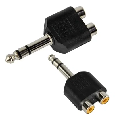 Adaptador Plug 6.5 MM Macho a 2x RCA Hembra ESTEREO