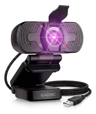 Cámara Web GADNIC Full HD 1080P Micrófono Incorporado 30 FPS Cable USB 1.30 Mts.