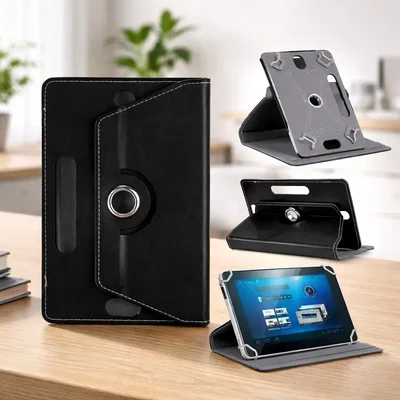 Funda Universal Giratoria Con Tapa Para Tablets 10 Pulgadas