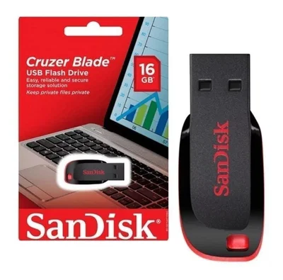Pendrive SANDISK Cruzer Blade 16GB USB 2.0 Original Sandisk