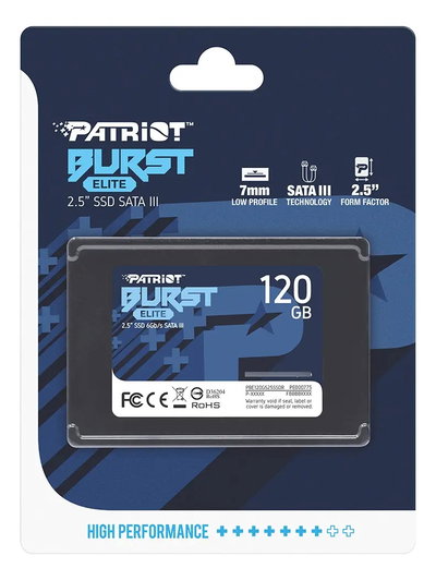 Disco de Estado Solido SSD Patriot Burst Elite de 120GB SATA3 2.5" 6 Gb/s 3D Nand Flash