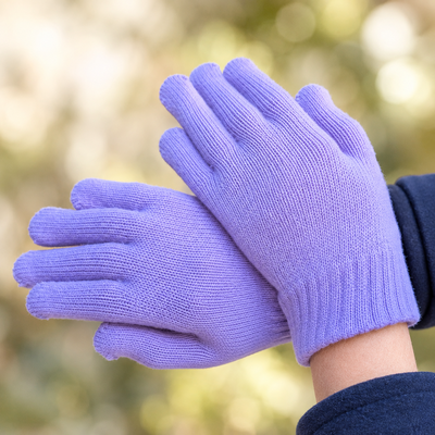 Guantes "Mágicos" Elastizados Color Violeta y Negro
