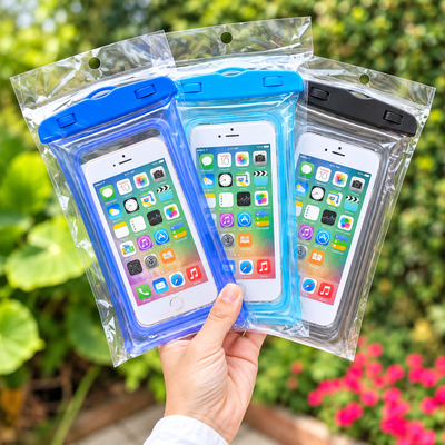 Funda Universal SUMERGIBLE para Celulares Incluye Correa Varios Colores