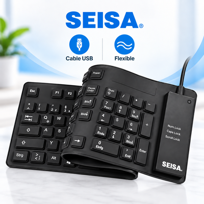 Teclado Flexible de GOMA SEISA ST-2021 Cable USB 1.5 Metros Waterproof