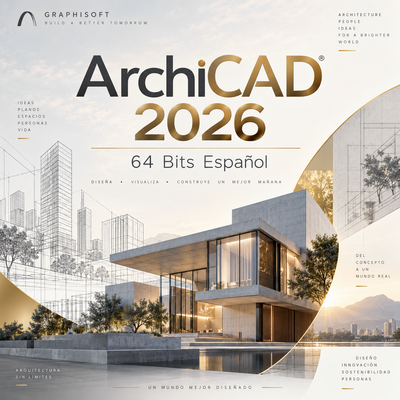 ArchiCAD 2026 de 64 Bits Español (1 DVD)