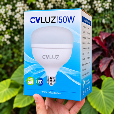 Foco "Galponero" LED CVLUZ de 50W Blanco Frio 6500K Lumens 4450 E27