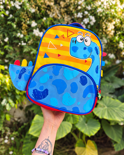 Mochila Infantil DINOSAURIO MODS-563 Azul Tejido 600D