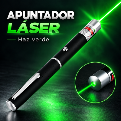 Puntero Láser Verde GP10 20mW Largo Alcance 50 mts. Pilas AAA Incluidas