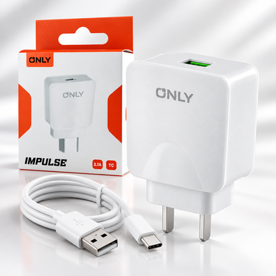 Cargador ONLYE Impulse MOD18-D Cable Tipo C INCLUIDO 2.1 Amperes