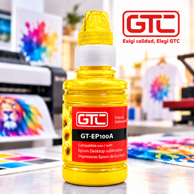 Botella 100 Ml. Tinta Sublimación Color Amarillo GTC