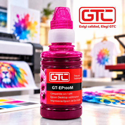 Botella 100 Ml. Tinta Sublimación Color Magenta GTC