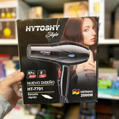 Secador De Pelo HYTOSHY HT-7701 2.000W Secado Rapido 3 Temp. 2 Velocidades Cable 220V