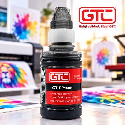 Botella 100 Ml. Tinta Sublimación Color Negro GTC