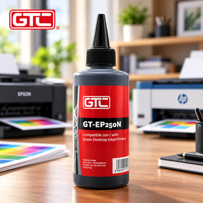 Botella 250 ml. Color NEGRO Tinta GTC