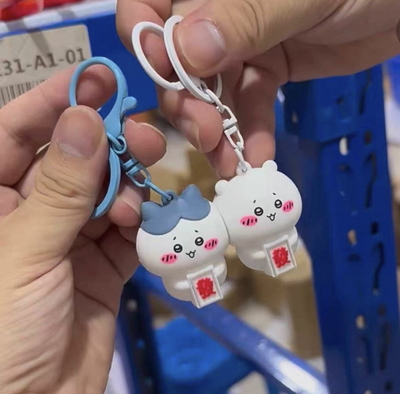 Chiikawa y Hachiware – Llaveros magnéticos para parejas o mejores amigos
