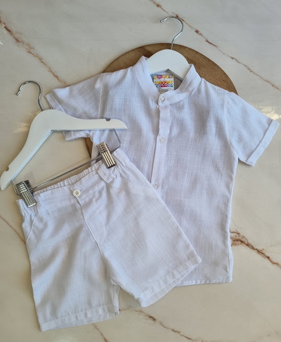 Conjunto Bebe Lino Blanco