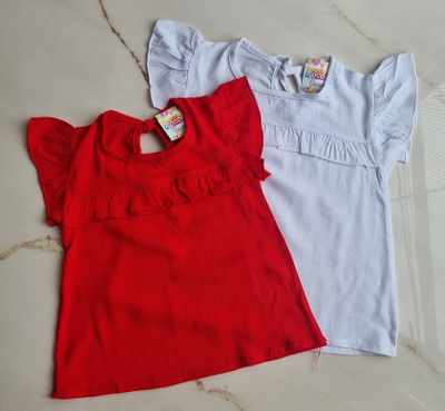 ☀️ Blusa Beba de Lino con Volados