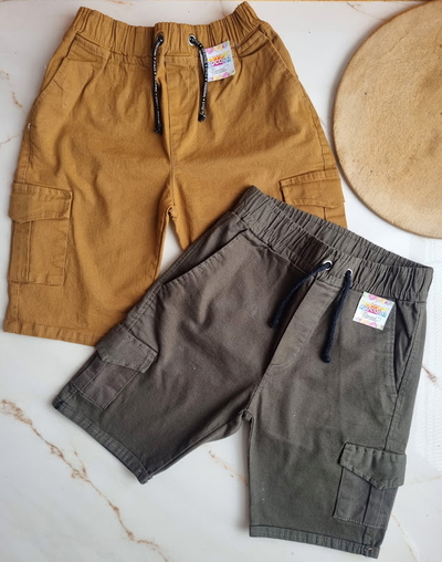 Bermuda Niño Cargo de Gabardina