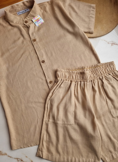 Conjunto Oversise Niño Lino Beige